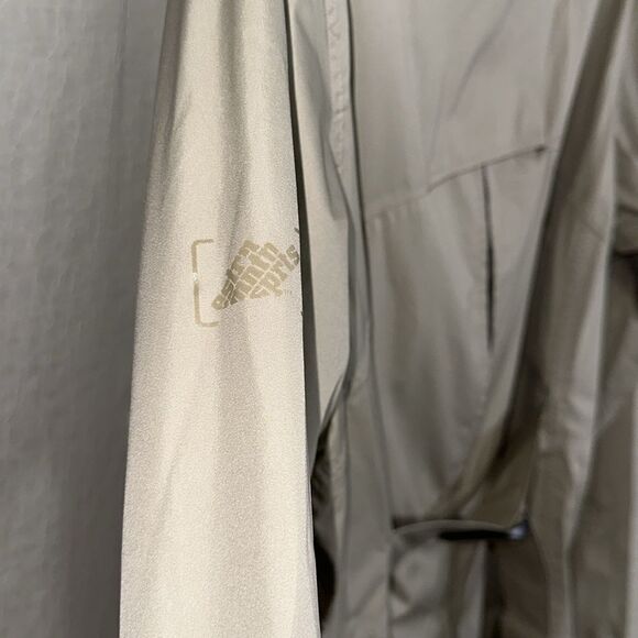 EMS L System Three Tan Lightweight Hooded Full Zip Rain Jacket - Picture 10 of 16